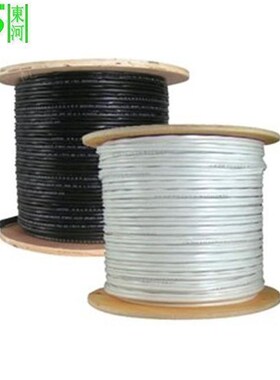 黑色木轴RG6同轴线视频传输有限电视线75-5同轴电缆COAXIAL CABLE
