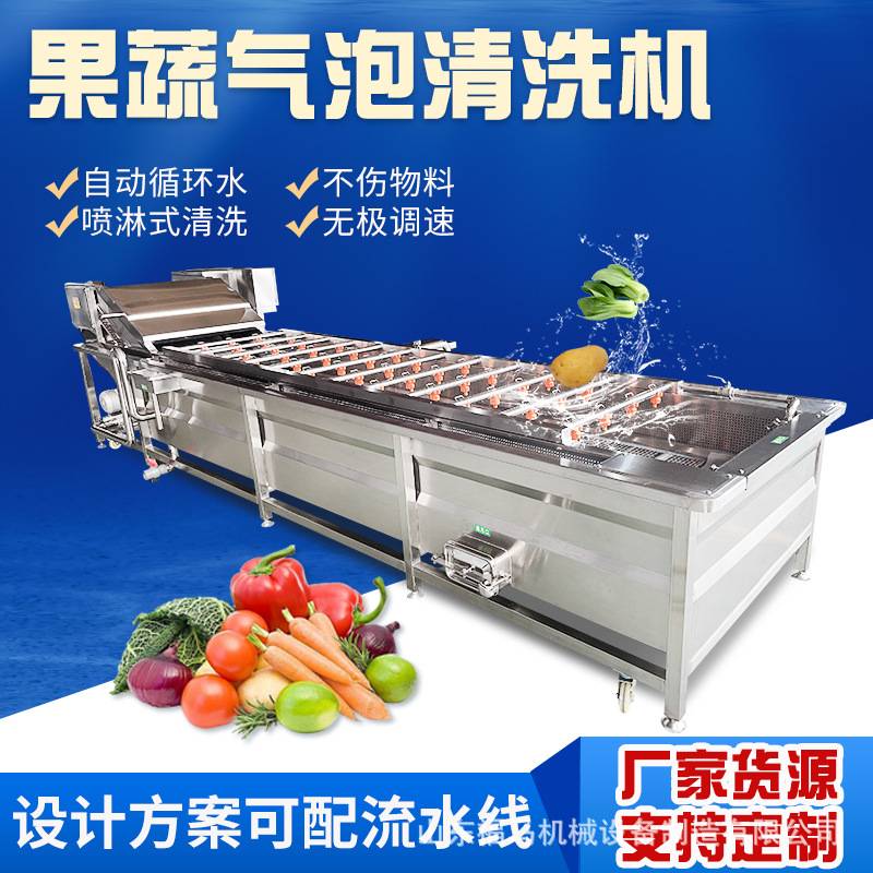 花生大豆玉米气泡清洗机 商用辣椒青椒蔬菜清洗机 大姜清洗设备