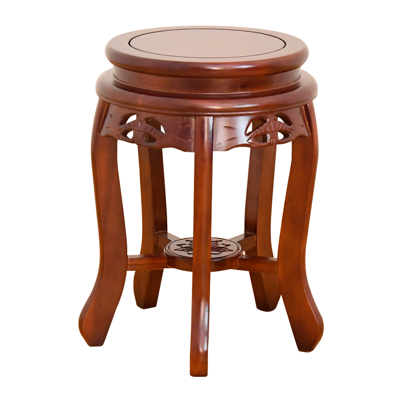 中式实木古筝凳圆凳子明清古典餐桌凳琴凳榆木仿古板凳矮凳鼓凳