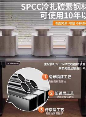 桌智双能腿KFB电动升降双电机横梁办公桌电脑桌支架学习书桌升降