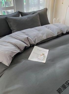 件床上用秋品四件套全套单人冬季三件被套子春被子StXy6Cey全套一