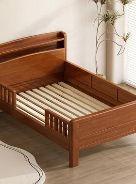 新中式孩实DDT9TJ97儿童床男女带护栏现木代简约.2/1.5米单1人卧