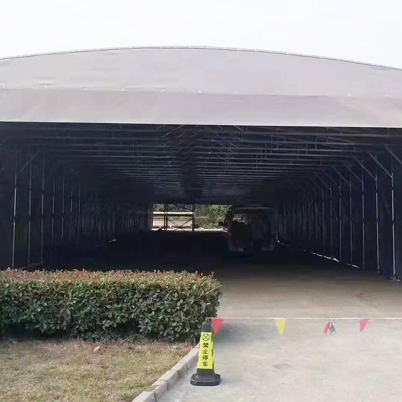 电5动户外推拉库雨棚移动蓬仓移动推拉篷活动雨缩伸式雨棚