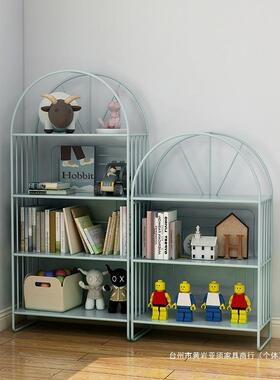 2I铁儿童地书架IZC靠墙收纳小书柜卧室客物厅床头艺落绘本收纳置