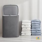 ?脏布艺带盖篓篮家用卫生间脏衣服衣收纳筐KWN提手脏衣玩具杂物收