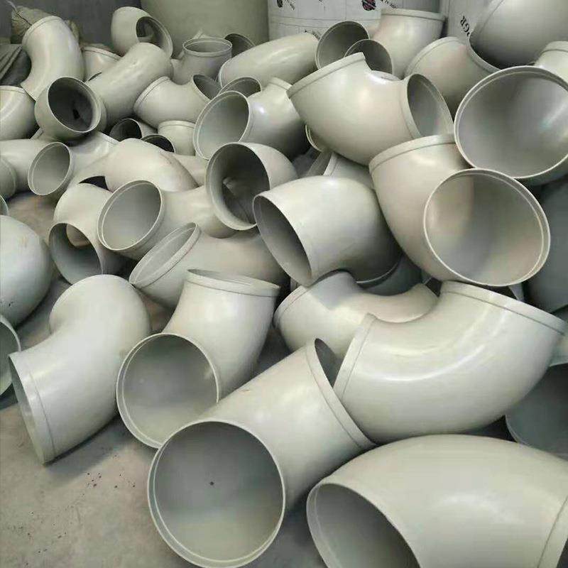 45度货PP塑料弯头现聚丙烯RTN通风管道弯头90转°接头