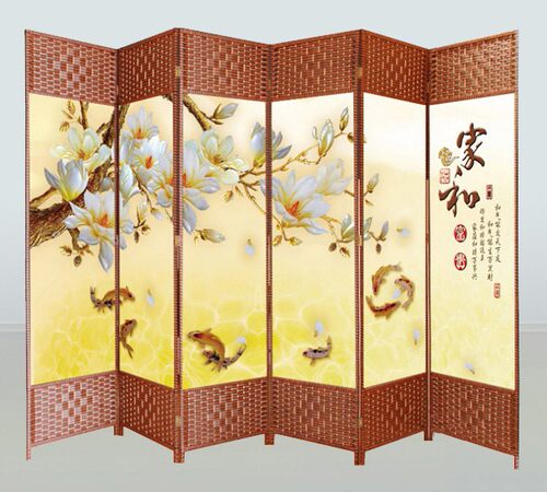 客厅移动折叠屏风隔断墙卧室简约现代藤编简易折屏办公室遮挡家用