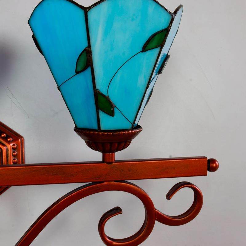 欧前XJU琈蒂凡尼中头海蓝色玻璃浴室镜灯地美式走廊酒吧餐厅三壁