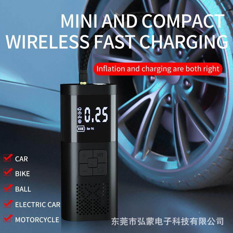 新款车载AP-03无线胎充气便携式车汽轮小型打气泵电动手持充气泵