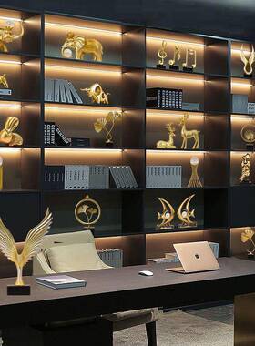 公高档大气商FYY务摆件现代轻室奢老板领导办端酒柜高装饰品桌面