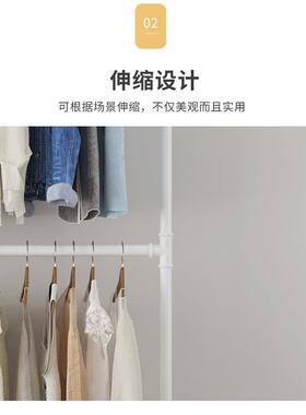 晒天台悦先简易衣架地层式服装店双升降衣帽落架卧室EYK白色阳台