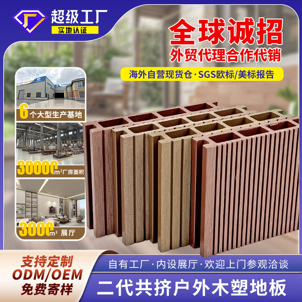 二代共挤WPC户外木塑地板