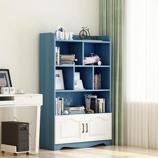 简易书架置物架地收落物柜子家用WOO储卧室客厅纳隔断办公室书柜