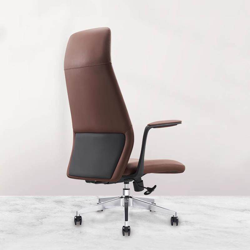 新款时尚式意老板椅办ZL-115公椅简待约现代接椅皮质房转椅书电脑