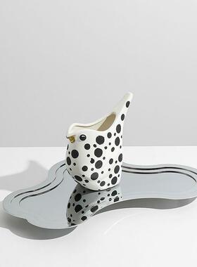 师现代欧式镀金属QKB云朵托盘样板房桌茶几电收纳盘设计款轻奢摆