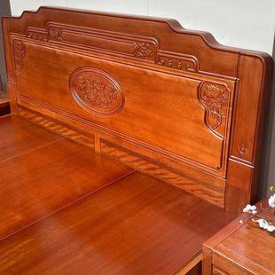 加加厚金梨花木全无品牌/实木卯床双人主卧婚大榫床中式仿古菠萝