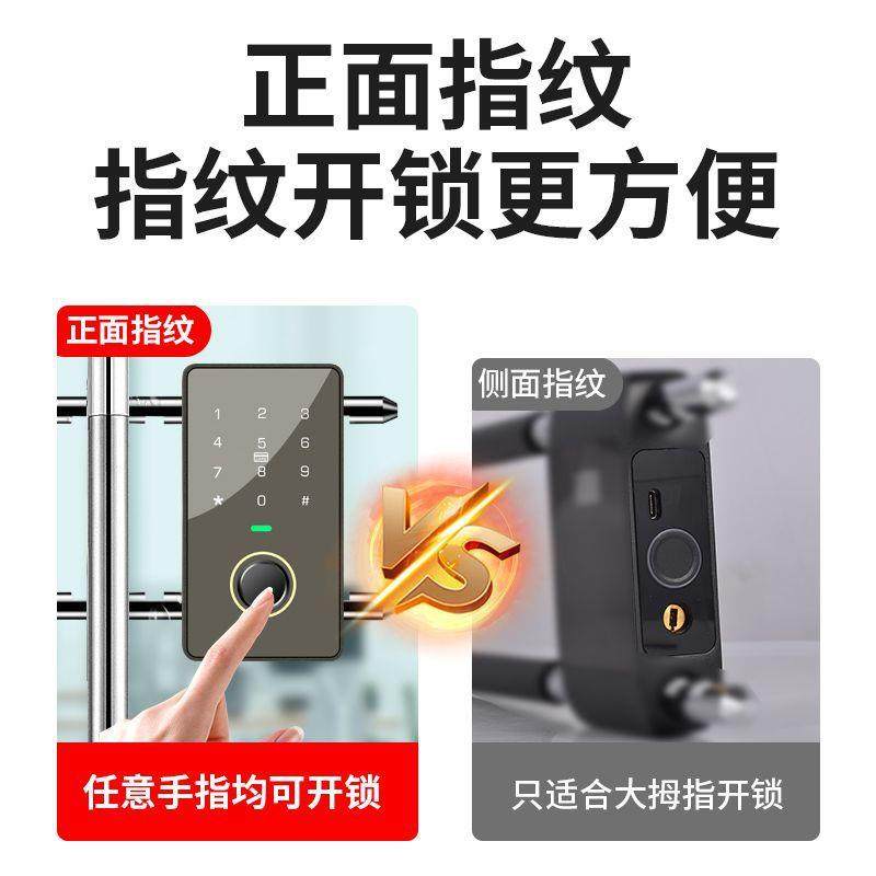 u型锁密码锁公商铺防AJS盗水公司办室玻璃门指锁纹智能锁防加粗大