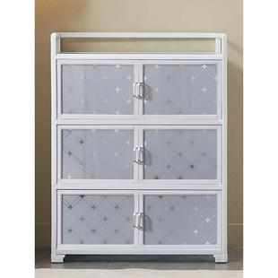 合金餐边柜家用经厨房碗柜简F97J86M6铝易储物柜茶水柜多层济型锈