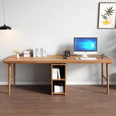 严实木电脑桌书桌写字桌办桌公松木窄原wyy20241木习长条桌选家用