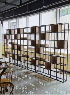 美装式业风餐厅办公室落多地铁艺OGD屏风工隔断置物架层格子玄关