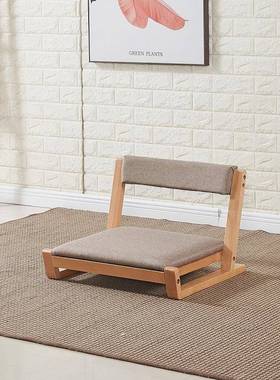 I1矮椅子实木榻榻窗椅子椅日式座椅靠背无脚米和式F76J7H97和室椅