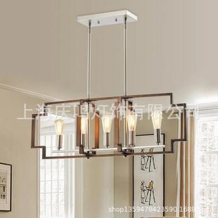 2205新款 家居多头长方形吊灯客厅台房ZHV餐厅书吧吊灯 热卖