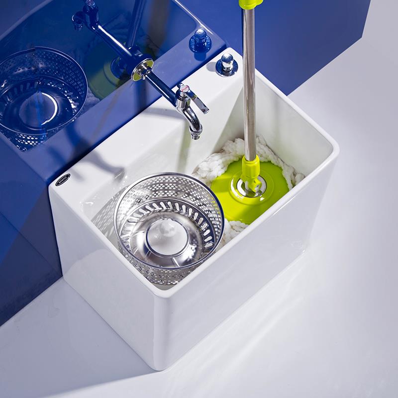 F75TM6JS双驱动拖把池阳台陶瓷拖布池旋转池卫间家用水盆生一洗地