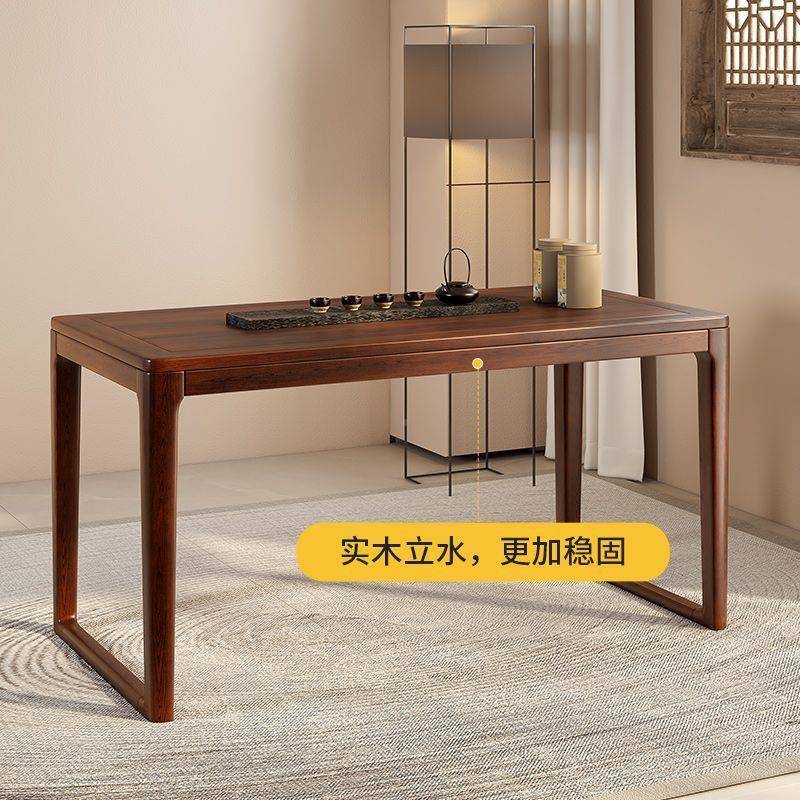 新款乌组金木阳台茶椅合实一桌五椅木小桌户MEM型茶具茶台一整套