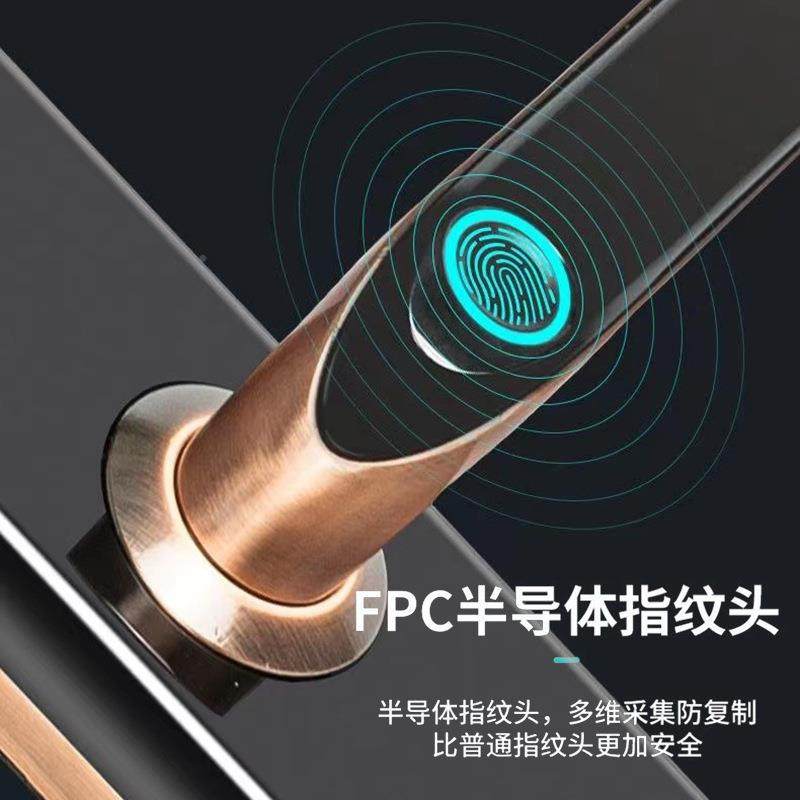 防盗IQA门指锁纹锁家刷用安全门卡子密码智能锁电免换锁体