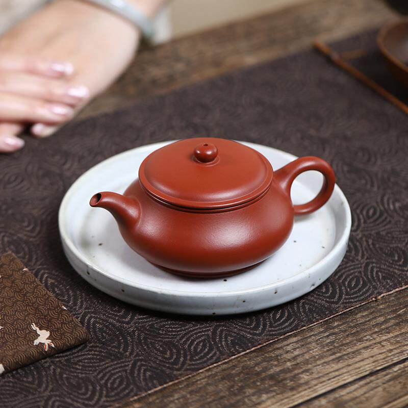 2303原矿朱泥手具工明炉170cc实用光素中式功纯夫泡茶壶茶宜兴砂