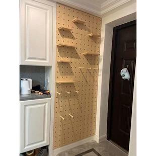 洞墙洞板上置物架实木板装饰墙面展架墙入上隔74367板收纳示户置