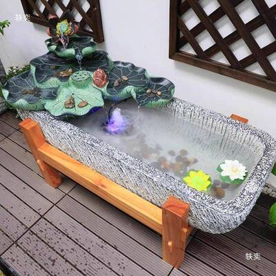 造景布DPN置户外花园流水鱼摆件循环水养鱼池农家庭小院阳台成品