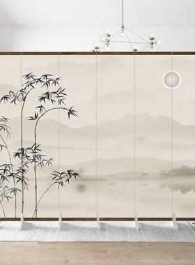 入屏风家用隔断酒店办公室客47455厅饭店简实木挡轻奢现户代约可