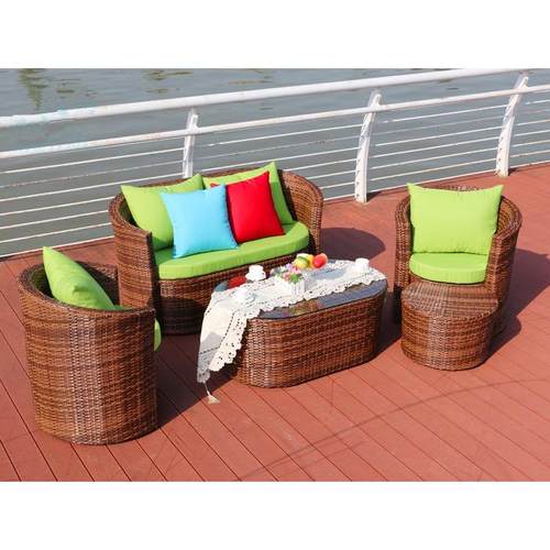 藤人沙五件套组藤合阳台客厅单编休闲XUR酒店藤发椅沙发茶几户外