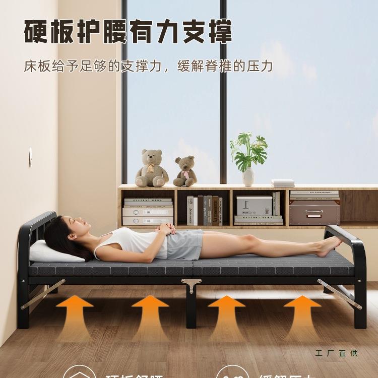 午休F99ST6TT折叠床人出房租成宿舍铁架家用便捷简易小床办公室午