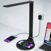 国aa级LE习D护眼全光谱41640学生可叠折5档学0W1无线充电台灯可调