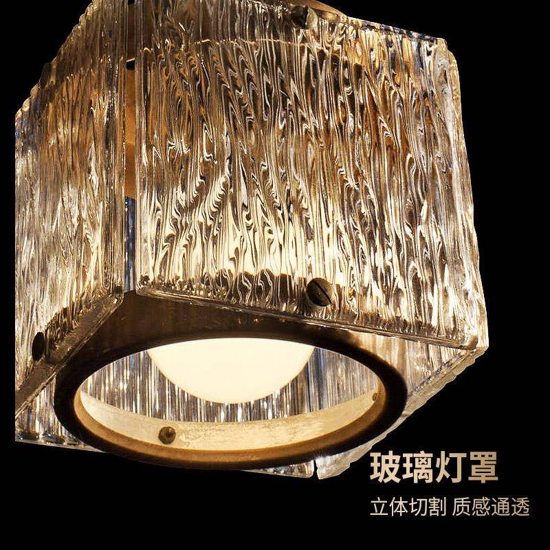 主卧简室床头小吊灯现代玻396约璃轻奢廊水晶吧台走过道玄关灯具
