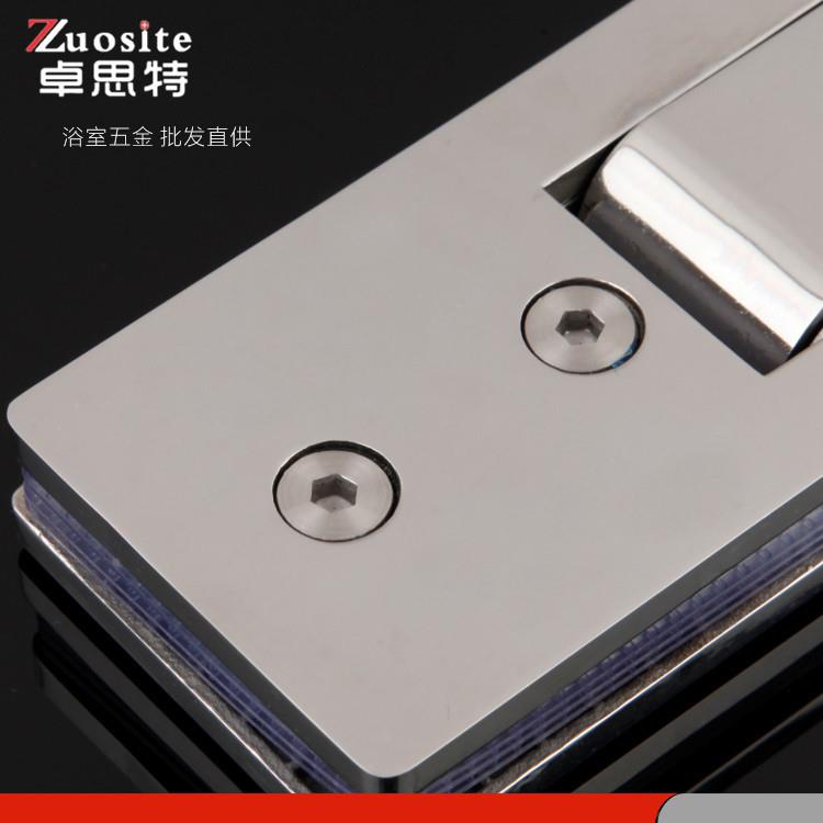 10双玻璃夹加长不锈钢浴室夹加8长条合页长淋浴房玻璃门度合页璃