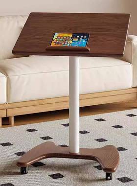 实木升电降发脑桌可移动小KWF书边桌子沙学习办公桌站立式可折叠