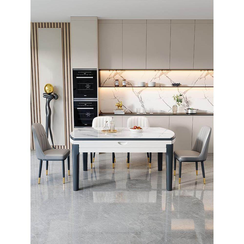 岩板餐桌椅意简式红实木组合667可折叠伸缩小家用网现代约户型饭,住宅家具,餐桌+餐椅,淘宝优惠券,粉丝福利购,淘宝优惠卷