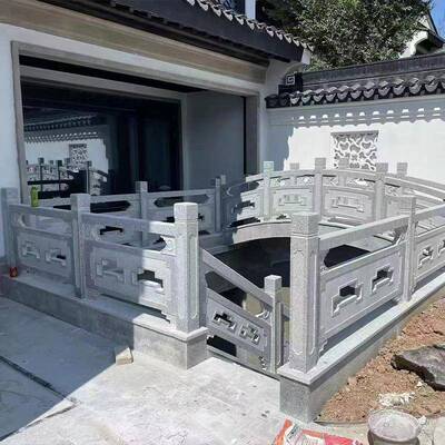 花岗岩河空道石桥栏广场池塘河道梁芝麻杆白灰浮191雕镂大理石材