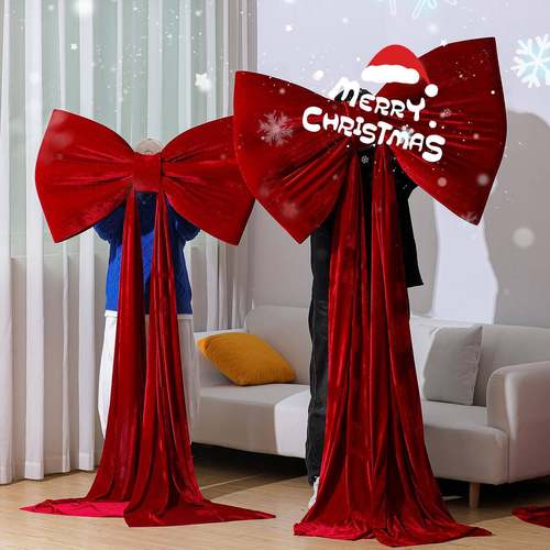 圣诞节置装饰品结挂蝴件圣诞树大号SPL蝶耶诞场景氛围布摆件商场