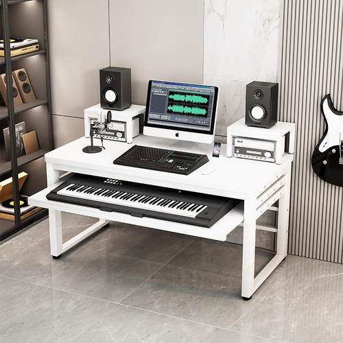 mi编di键盘电琴桌现代曲03桌工作台家用琴架琴子桌电钢琴推拉脑电