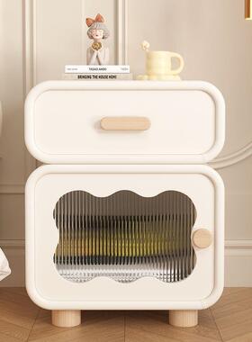 法式奶油床室头柜简约现风代225新款卧床边柜72997小型网0红储物