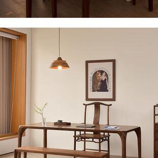 北美原黑桃实木餐桌589椅樱桃木物木餐胡厅储长方形大板榫卯书桌