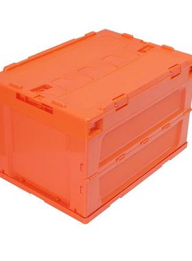 50530-340L折带橘色5盖30*365*340户外露营叠收纳周转箱家用箱储