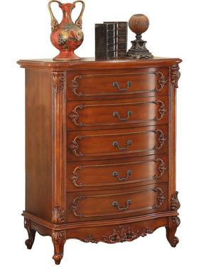 式实斗柜卧室子五斗柜六木斗柜欧式收纳美柜70832五斗橱大容量储