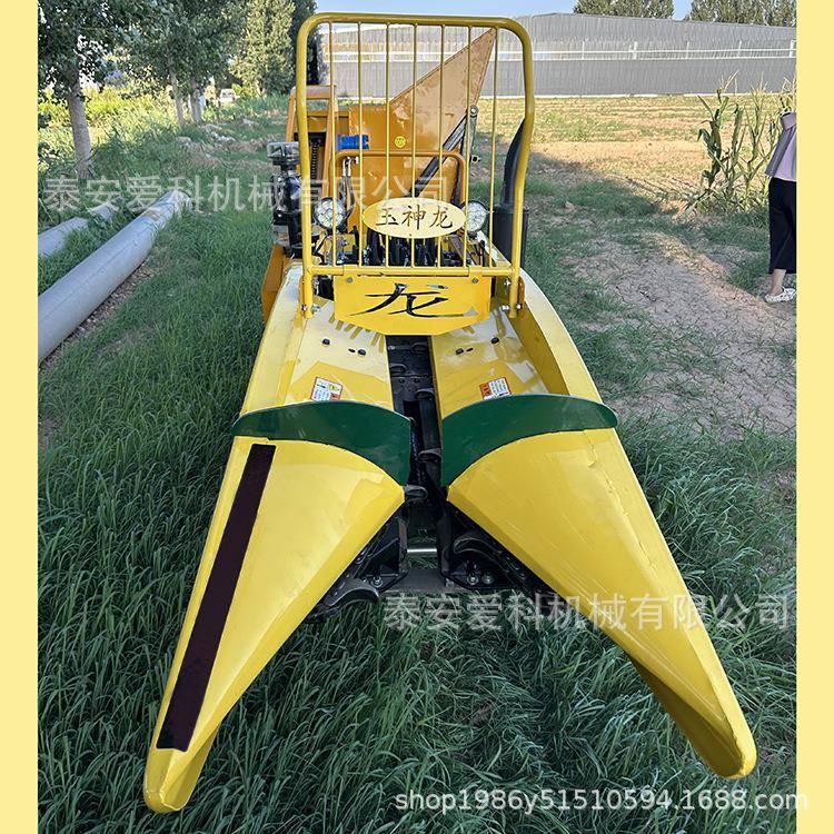 乘坐履带式玉获米收装机升降割台柴全QJB自动卸粮仓留茬可调节油