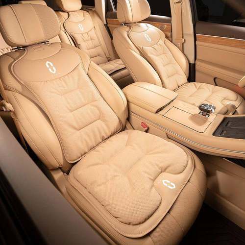 T9UGF问M7/M防5/M9汽车坐界垫四季通用O滑打孔透气夏季纳帕皮坐垫