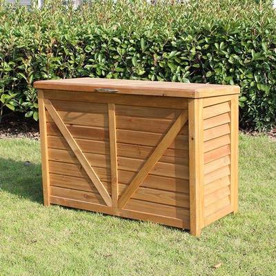 实木收外大容储量物柜纳箱户置物柜防腐防水工具箱花园WSO阳台别